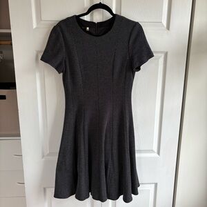 Anthropologie‎ 4C Swing TShirt Black WhiteCareer Preppy Mini Fit&Flare Dress L